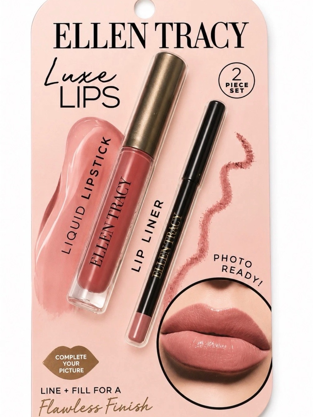 Ellen Tracy Luxe Lips Set - Dusty Rose Pink